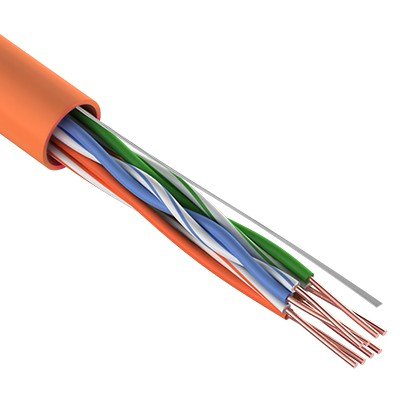 Кабель информационный Rexant 01-0049 кат.5E UTP 4 пары 24AWG LSZH внутренний 305м оранжевый