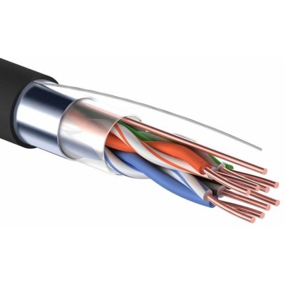 Кабель информационный PROconnect 01-0154 кат.5E FTP 4 пары 24AWG PE внешний 305м черный