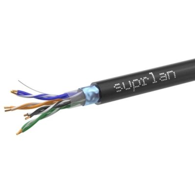 Кабель сетевой информационный Suprlan Standard 01-1028-1 кат.5E FTP 4 пары 24AWG PE внешний 305м черный
