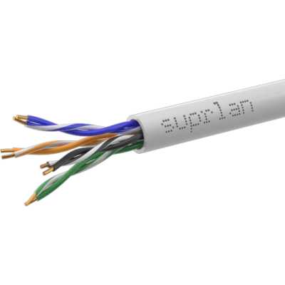 Кабель сетевой информационный Suprlan Premium 01-0307-1 кат.5E UTP 4 пары 24AWG LSZH внутренний 305м серый
