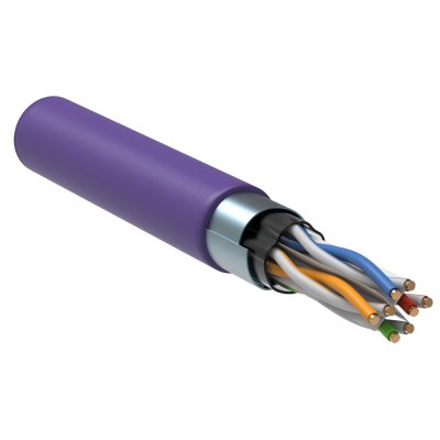 Кабель информационный ITK LC1-C604-326 кат.6 FTP 4 пары 23AWG LSZH внутренний 305м фиолетовый