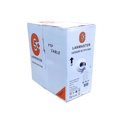 Кабель информационный Lanmaster LAN-5EFTP-HFLT-OR кат.5E FTP 4 пары 24AWG LSZH внутренний 305м оранжевый