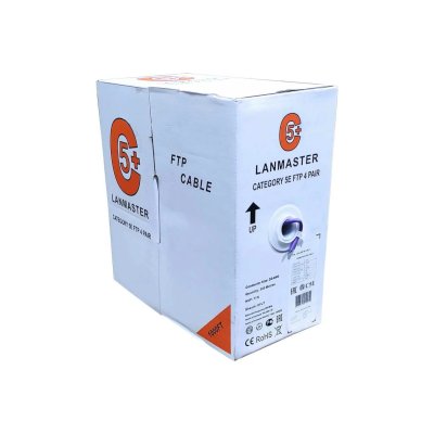 Кабель информационный Lanmaster LAN-5EFTP-HFLT-VI кат.5E FTP 4 пары 24AWG LSZH внутренний 305м фиолетовый