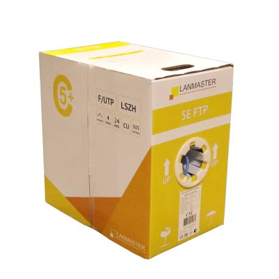 Кабель информационный Lanmaster LAN-5EFTP-PT-LSZH-BL кат.5E FTP 4 пары 26AWG LSZH внутренний 305м синий