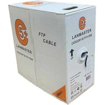 Кабель информационный Lanmaster LAN-5EFTP-PT-LSZH-WH кат.5E FTP 4 пары 26AWG LSZH внутренний 305м белый