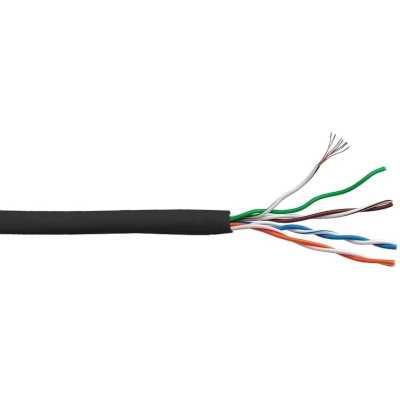 Кабель информационный Lanmaster LAN-5EUTP-PT-LSZH-BK кат.5E UTP 4 пары 24AWG LSZH внутренний 305м черный