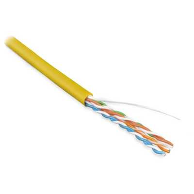 Кабель информационный Lanmaster LAN-5EUTP-PT-LSZH-YL кат.5E UTP 4 пары 24AWG LSZH внутренний 305м желтый