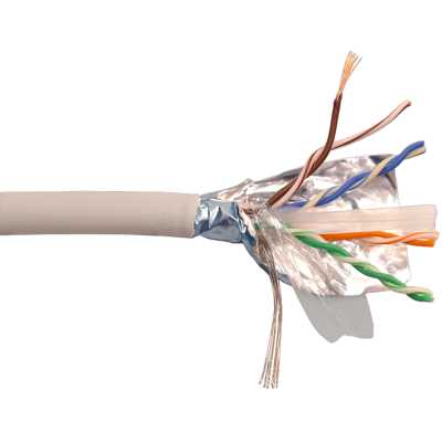 Кабель информационный Lanmaster lan-6eftp-pt-lszh-gy кат.6 FTP 4 пары 23AWG LSZH внешний 305м серый