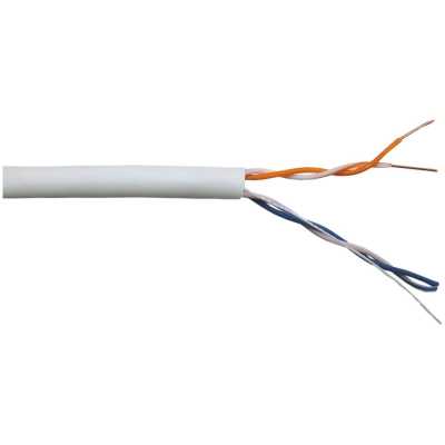 Кабель информационный Lanmaster TWT-5EUTP2-XS кат.5E UTP 2 пары 24AWG PVC внутренний 305м серый