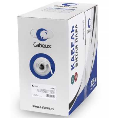Кабель информационный Cabeus UTP-4P-Cat.5e-SOLID-LSZH-GY кат.5E U/UTP 4 пары LSZH внутренний 305м серый