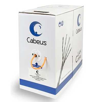 Кабель информационный Cabeus UTP-4P-Cat.6-SOLID-LSZH кат.6 U/UTP 4 пары LSZH внутренний 305м оранжевый