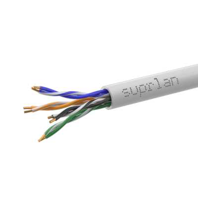 Кабель сетевой информационный Suprlan Premium 01-0340-3 кат.5E UTP 4 пары 24AWG нг(А)-LSLTx внутренний 305м серый