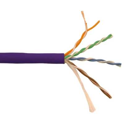 Кабель информационный Lanmaster LAN-5EUTP-PT-LSZH-VI кат.5E UTP 4 пары 24AWG LSZH внутренний 305м фиолетовый
