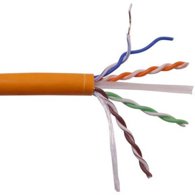 Кабель информационный Lanmaster LAN-6EFTP-HFLT-OR кат.6 FTP 4 пары 23AWG LSZH внутренний 305м оранжевый