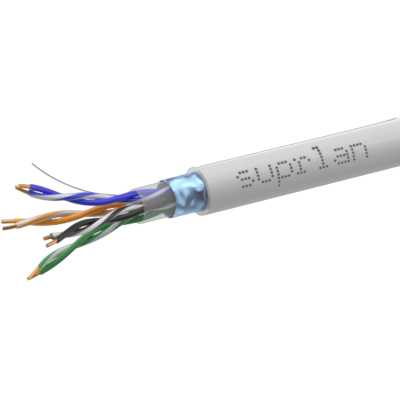 Кабель сетевой информационный Suprlan Standard 01-1031-1 кат.5E F/UTP 4 пары 24AWG PVC внутренний 305м серый