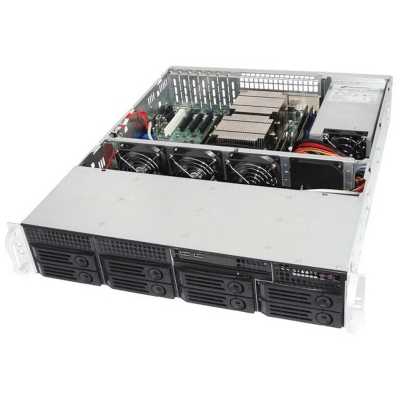 Серверный корпус/ 2U chasis, 21" depth with 3.5" x 8bays, BPN: 12G SAS/SATA, RPSU 800W with AC-R50 Slide Rail, wigth 17.2", Short depth