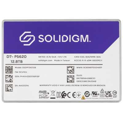 Накопитель SSD SOLIDIGM PCIe 4.0 x4 12.8TB SSDPF2KE128T11Z 2.5"