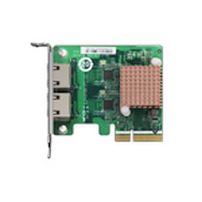 Сетевая карта/ QNAP QXG-2G2T-I225 2-port 2.5 GbE network expansion card, Controller I225-LM, PCIe Gen2 x2, 3 x Brackets included (Full-height, Low-profile and Specialized for QNAP NAS)