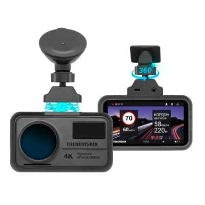 Видеорегистратор TrendVision TDR-725 Real 4K черный 8Mpix 2160x3840 2160p 170гр. GPS NT96670