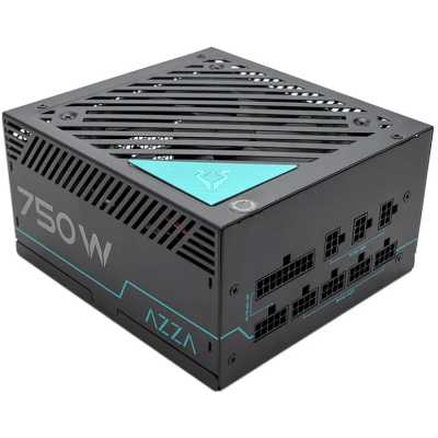 Блок питания Azza ATX 750W PSAZ-750G 80+ gold (20+4pin) APFC 120mm fan 6xSATA Cab Manag RTL