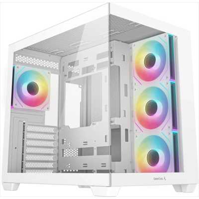 Корпус Deepcool CG530 4F белый без БП ATX 6x120mm 4x140mm 1xUSB3.0 audio bott PSU