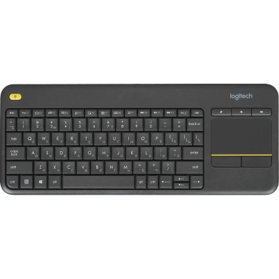 Клавиатура/ Logitech Keyboard K400 Wireless Touch Plus RTL Black, USB