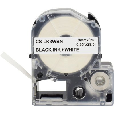 Картридж ленточный Cactus CS-LK3WBN LK-3WBN черный на белом 9x9 для Epson LW300/LW400/LW700/LW600P/LW1000P/K400/Z700/Z900