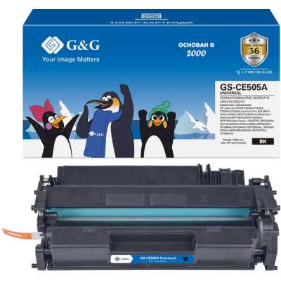 Картридж лазерный G&G GS-CE505A Universal черный (2300стр.) для HP LJ P2035/P2035n/P2055d/P2055dn/P2055x LJ Pro 400 M401/M401a/M401n/M401d/M401dn/M401dne/M401dw/M425/M425dn/M425dw
