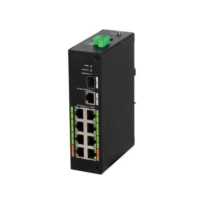 Коммутатор Dahua DH-LR2110-8ET-120 (L2) 1x100Мбит/с 8x1Гбит/с 1SFP 6PoE+ 2PoE++ 120W неуправляемый