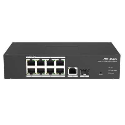 Коммутатор PoE HIKVISION DS-3T1310P-SI/HS 8-портовый Fast Ethernet Smart Harsh