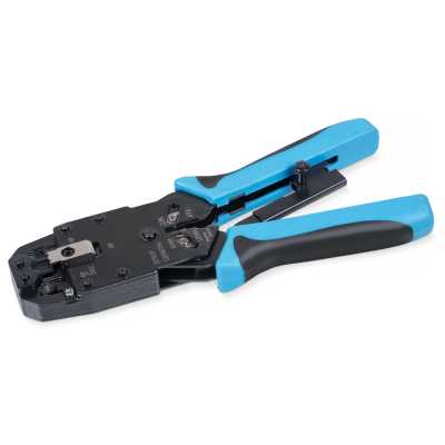 Инструмент обжимной Cabeus HT-2008AR для RJ-45/RJ-12/RJ-11 черный/синий