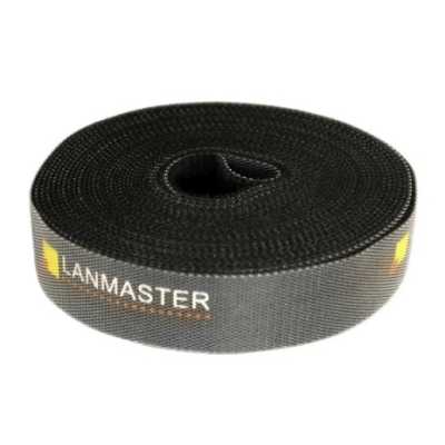 Хомут-липучка Lanmaster LAN-VCM5M-BK 5000x20мм (упак:1шт) нейлон 6.6 внутри помещений черный