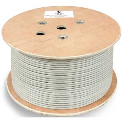 Кабель Cabeus FTP-4P-CAT.5E-PATCH-LSZH-GY кат.5E F/UTP 4 пары LSZH внутренний 305м серый