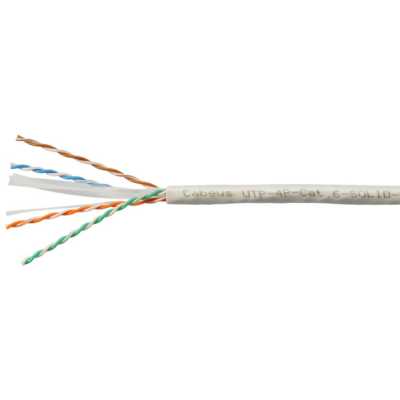 Кабель Cabeus UTP-4P-CAT.6-SOLID-LSZH-GY кат.6 U/UTP 4 пары LSZH внутренний 305м серый