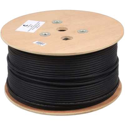 Кабель информационный Cabeus FTP-4P-CAT.5E-SOLID-ST-OUT кат.5E F/UTP 4 пары PE внешний 305м черный