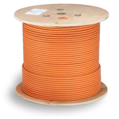 Кабель информационный Cabeus FTP-4P-CAT.6-SOLID-LSZH кат.6 SF/UTP 4 пары 0.55AWG LSZH внутренний 305м оранжевый