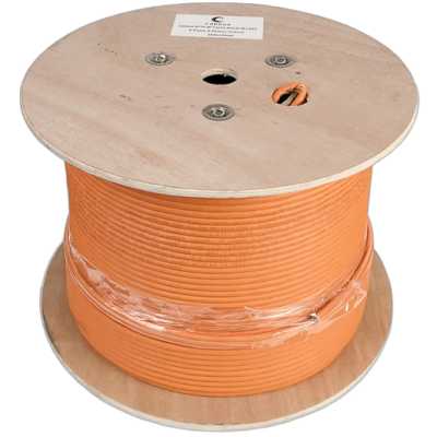 Кабель информационный Cabeus SFTP-4P-CAT.6A-SOLID-IN-LSZH кат.6A S/FTP 4 пары LSZH внутренний 305м оранжевый