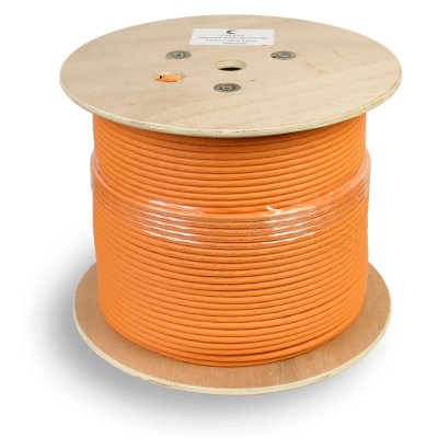 Кабель информационный Cabeus SSTP-4P-CAT.7-PATCH-IN-LSZH кат.7 S/FTP 4 пары 0.55AWG LSZH внутренний 305м оранжевый