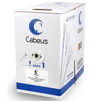 Кабель информационный Cabeus UTP-2P-CAT.5E-SOLID-GY кат.5E U/UTP 2 пары PVC внутренний 305м серый