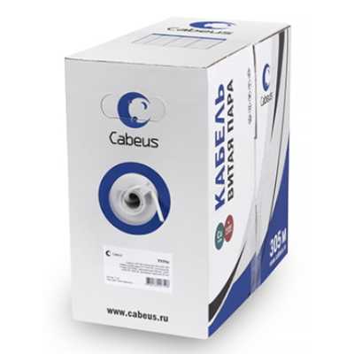 Кабель информационный Cabeus UTP-4P-Cat.5e-SOLID-GY кат.5E U/UTP 4 пары PVC внутренний 305м серый