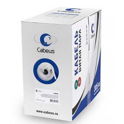 Кабель информационный Cabeus UTP-4P-CAT.5E-SOLID-LSLTX-GY кат.5E U/UTP 4 пары PVC внутренний 305м серый