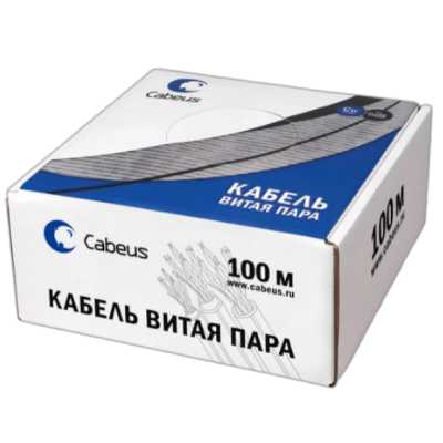 Кабель информационный Cabeus UTP-4P-CAT.5E-SOLID-LSZH-100 кат.5E U/UTP 4 пары LSZH внутренний 100м оранжевый
