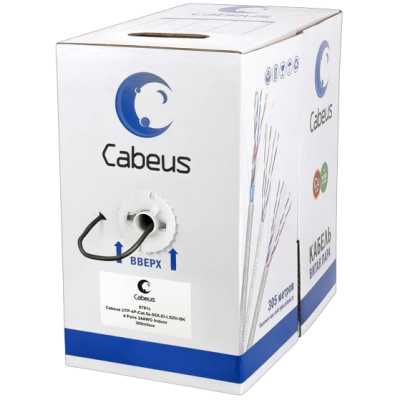 Кабель информационный Cabeus UTP-4P-CAT.5E-SOLID-LSZH-BK кат.5E U/UTP 4 пары LSZH внутренний 305м черный