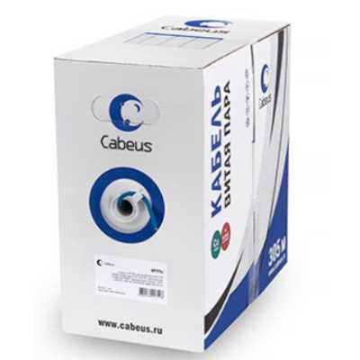 Кабель информационный Cabeus UTP-4P-Cat.5e-SOLID-LSZH-BL кат.5E U/UTP 4 пары LSZH внутренний 305м синий