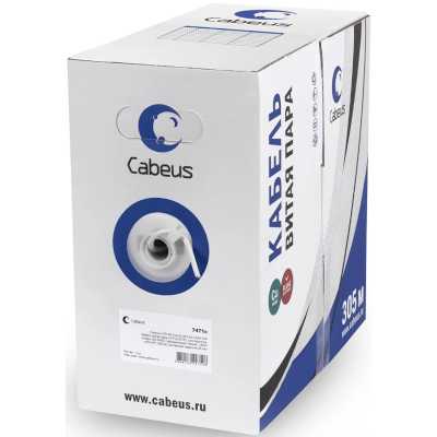 Кабель информационный Cabeus UTP-4P-CAT.6-SOLID-LSLTX-GY кат.6 U/UTP 4 пары PVC внутренний 305м серый
