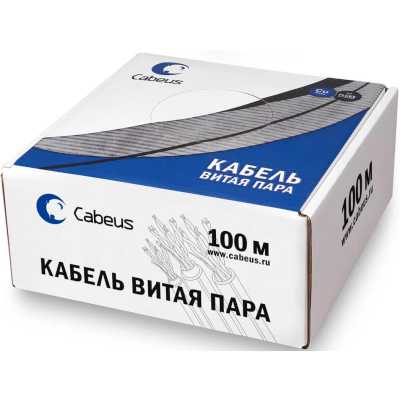 Кабель информационный Cabeus UTP-4P-CAT.6-SOLID-LSZH-GY-100 кат.6 U/UTP 4 пары LSZH внутренний 100м серый