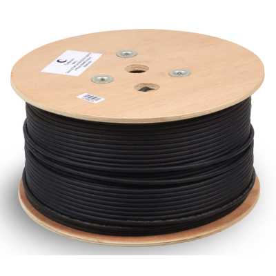 Кабель информационный Cabeus UTP-4P-Cat.6-SOLID-OUT-LSZH-UV кат.6 U/UTP 4 пары LSZH универсальный 305м черный
