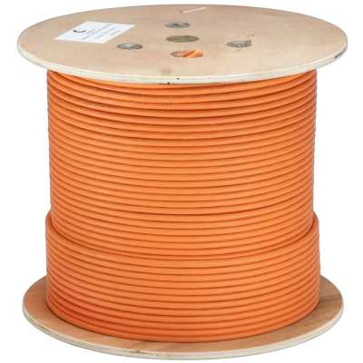 Кабель информационный Cabeus UTP-4P-CAT.6A-SOLID-LSZH-OR кат.6A U/UTP 4 пары LSZH внутренний 305м оранжевый
