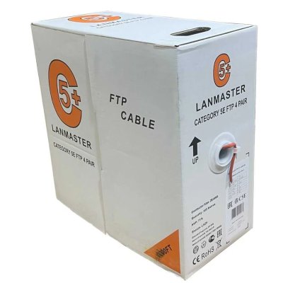 Кабель информационный Lanmaster LAN-5EFTP-PT-LSZH-OR кат.5E FTP 4 пары 26AWG LSZH внутренний 305м оранжевый