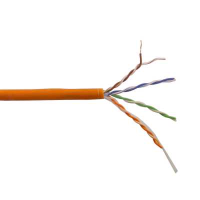 Кабель информационный Lanmaster LAN-5EUTP-HFLT-OR кат.5E UTP 4 пары 24AWG LSZH внутренний 305м оранжевый